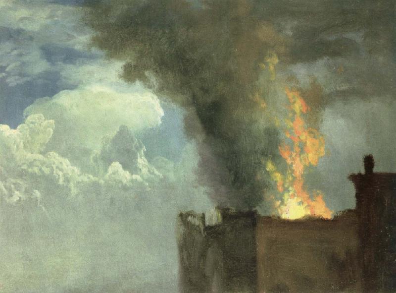 Albert Bierstadt the conflagration Sweden oil painting art